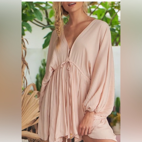 Free People Arzel Cream Mini Dress, Small. NWT - Picture 1 of 9